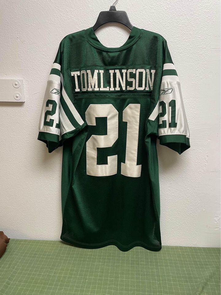 ماركة شاريول Men's New York Jets #21 LaDainian Tomlinson Green Team Color NFL Nike Elite Jersey ماركة شاريول